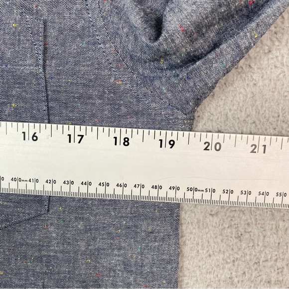 Hedley & Bennett Men’s Size S Blue Chambray Long Sleeve Button Up Chef Shirt - Picture 4 of 10